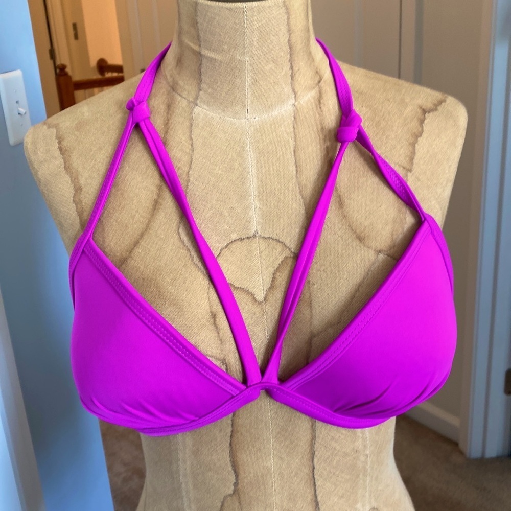Venus Purple Strappy Cage Bikini Top 34D